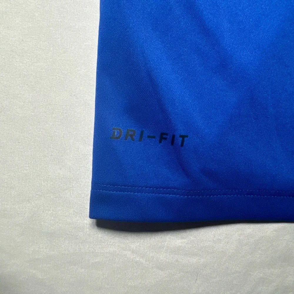 Nike Golf Dri Fit Polo Shirt Mens XL Blue Short‎ Sleeve Logo Collared